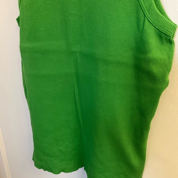 Levi's Bright Green Ribbed Cotton Tank, size large - Picture 4 of 5